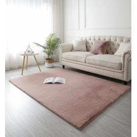 Covor blanita sufragerie dormitor, roz, antiderapant, soft lop 020