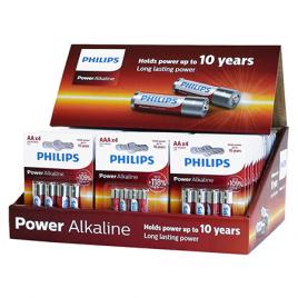 Pachet baterii alcaline philips cu stand carton