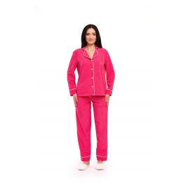 Pijama Divide cu Buline Rosu M
