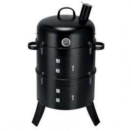 Gratar gradina grill rotund cu capac 3 etaje 44x78 cm smoker