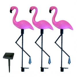 Lampa solara pentru gradina 3 flamingo 18x6x52 cm