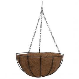 Ghiveci decorativ cu lant rotund​​​​​​​ nuca de cocos 30x30x14 cm 