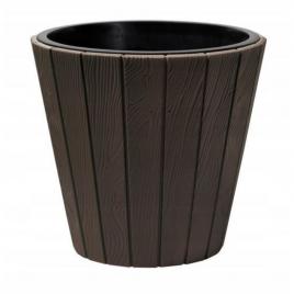 Ghiveci decorativ pentru flori rotund maro 48.8x45.7 cm woode 