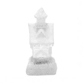 Decoratiune craciun pe casa cu sclipici led 2xaa 9.5x9.5x25.5 cm