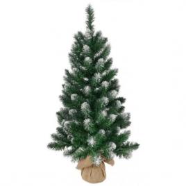 Decoratiune craciun brad cu suport iuta crengute inzapezite 60 cm