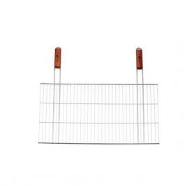 Grill pentru gratar cromat maner lemn 48x38 cm