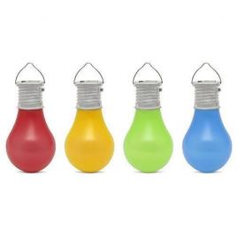 Lampa solara pentru gradina tip bec led multicolor set 24 buc 5.5x10 cm becrux