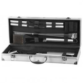 Ustensile pentru gratar barbeque inox set 14 piese deluxe strend pro 