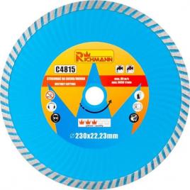 Disc diamantat turbo beton taiere umeda si uscata 230 mm/22.23 mm richmann