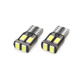 Set becuri auto cu led canbus t10 w5w 6 smd alb 12v