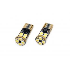 Set becuri auto cu led canbus t10e w5w 12 smd alb 12/24v