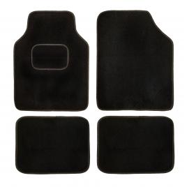 Set de covorase universale din mocheta culoare neagra 4cars
