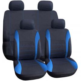 Set huse scaun auto ieftine universale 9 piese model h-line - albastru