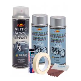 Kit complet reparatie si vopsire jante culoare argintiu metalizat v2