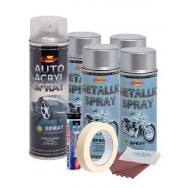 Kit complet reparatie si vopsire jante culoare argintiu metalizat v4