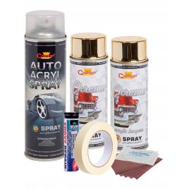 Kit complet reparatie si vopsire jante culoare auriu metalic v2