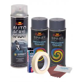 Kit complet reparatie si vopsire jante culoare gri inchis v2