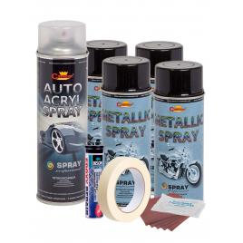 Kit complet reparatie si vopsire jante culoare negru metalizat v4