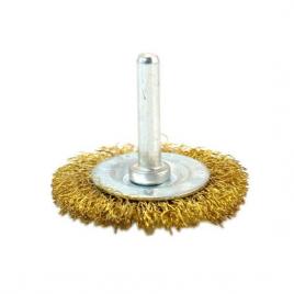 Perie sarma alama circulara cu tija auriu 100 mm