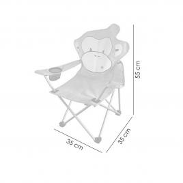 Scaun pliabil gradina, camping, pescuit, pentru copii, model maimuta, max 60 kg, 35x35x55 cm  