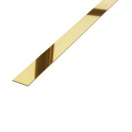 Profil platbanda otel inoxidabil auriu lucios, 15x0.4x2440 mm