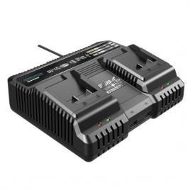 Incarcator rapid dublu pentru acumulatori 2x4.5 ah 18v sas+all dedra