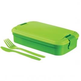 Cutie/caserola alimente plastic etansa cu tacamuri verde 1.3 l 23x13x7 cm curver