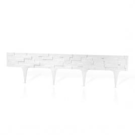Gard pentru gradina din plastic flexibil alb model piatra set 3 buc 78x9.5/20 cm 2.34 m gardenplast