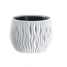 Ghiveci decorativ de flori rotund alb 2.3 l 23.8x16.1 cm sandy bowl