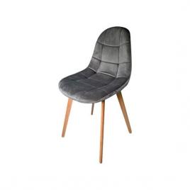 Scaun stil scandinav velur si pu gri 47x54x80 cm colin