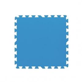 Covor de protectie pentru piscina, suport, polietilena, albastru, set 9 buc, 50x50x0.3 cm, bestway
