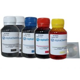 Set Flacon Cerneala AlphaChem Compatibil HP300XL 2x100ml CC641EE Negru 1x100ml CC644EE Cyan 1x100ml CC644EE Magenta 1x100ml CC644EE Galben 5buc Cdr Maxell cu plic