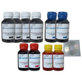 Set Flacon Cerneala AlphaChem Compatibil HP300XL 4x100ml CC641EE Negru 2x100ml CC644EE Cyan 2x100ml CC644EE Magenta 2x100ml CC644EE Galben 10buc Crd Maxell cu plic