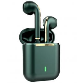 Casti Premium Smart J18, True Wireless, BT V5.0, Android, IoS, Docking 300mAh, Speaker 14mm, Noise Reduction, Apeluri HD, Verde