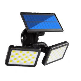 Lampa de Perete cu Panou Solar Premium, Exterior, Waterproof, 72 LED, 700 LM, 15W, 2 Brate Reglabile, Acumulator 5000mAH, 29x20x20cm