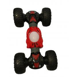 Masina Off-Road cu Telecomanda, Overlord Hyper Tunble, Model cu 2 fete, All-Wheel Drive, Baterie 6V Reincarcabila USB, 30cm Lungime, Rosu