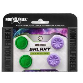 Set 4 Bucati Thumbgrip din Silicon Performance KontrolFreek Gamerpack Galaxy, Thumbstick Accesoriu Controller Xbox Series X, One S, One, Crestere Acuratete si Confort, Verde si Mov