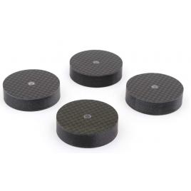 Set 4 Bucati Platforma Cilindru XSSH JD1, Anti-Vibratii, Izolator Model Fibra Carbon 50 x 10mm pentru Boxe, Subwoofer, Amplificator, CD-Player