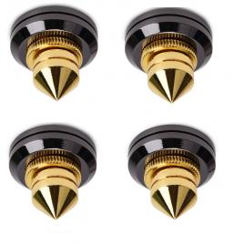 Set 4 Bucati Suport Spike Premium XSSH YS1, Anti-Vibratii, Izolator din Inox pentru Boxe, Subwoofer, Amplificator, CD-Player, Auriu