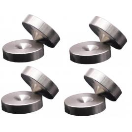 Set 4 Bucati Suport Spike Premium XSSH YSJ2, Anti-Vibratii, Izolator din Inox pentru Boxe, Subwoofer, Amplificator, CD-Player, Argintiu