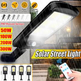 cu energie solara cu LED-uri de lumina Street COB PIR senzor de miscare in aer liber Gradina de perete Lampa + Control de la distanta