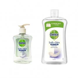 Pachet Dettol Sapun Sensitive 250 ml + Rezerva 750 ml