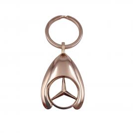 Breloc de chei ideallstore, gold mercedes, 7.5 cm, metal, auriu