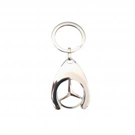 Breloc de chei ideallstore, silver mercedes, 7.5 cm, metal, argintiu