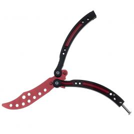 Briceag de antrenament ideallstore, red inferno, 24 cm, teaca inclusa