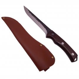 Cutit japonez ideallstore®, lucrat manual, hunter swish, 27.5 cm, maro, teaca piele