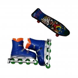 Set mini figurine ideallstore®, finger maniac, skateboard, role, multicolor