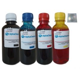 Set Flacon Cerneala AlphaChem Compatibil HP10 1x200ml C4840A Negru 1x200ml C4841A Cyan 1x200ml C4843A Magenta 1x200ml C4842A Galben 4buc Cdr Maxell cu plic