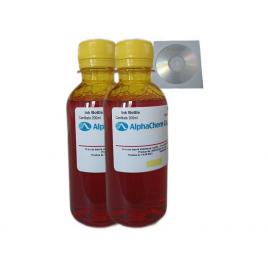 Set Flacon Cerneala AlphaChem Compatibil HP10 2x200ml C4842A Galben 2buc Cdr Maxell cu plic