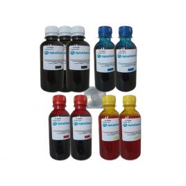 Set Flacon Cerneala AlphaChem Compatibil HP10 3x200ml C4840A Negru 2x200ml C4841A Cyan 2x200ml C4843A Magenta 2x200ml C4842A Galben 9buc Cdr Maxell cu plic